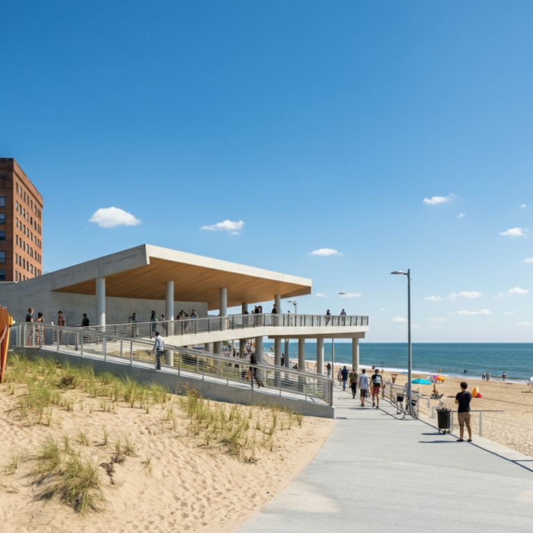 rockaway beach pedestrian ramp